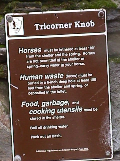 Shelter regulations for Horse campers