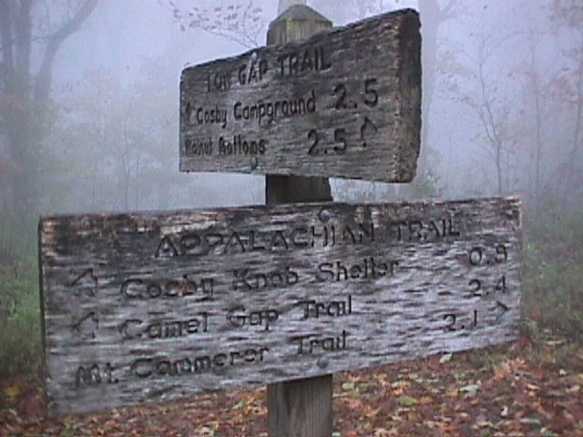 Low Gap Trail crossing sign